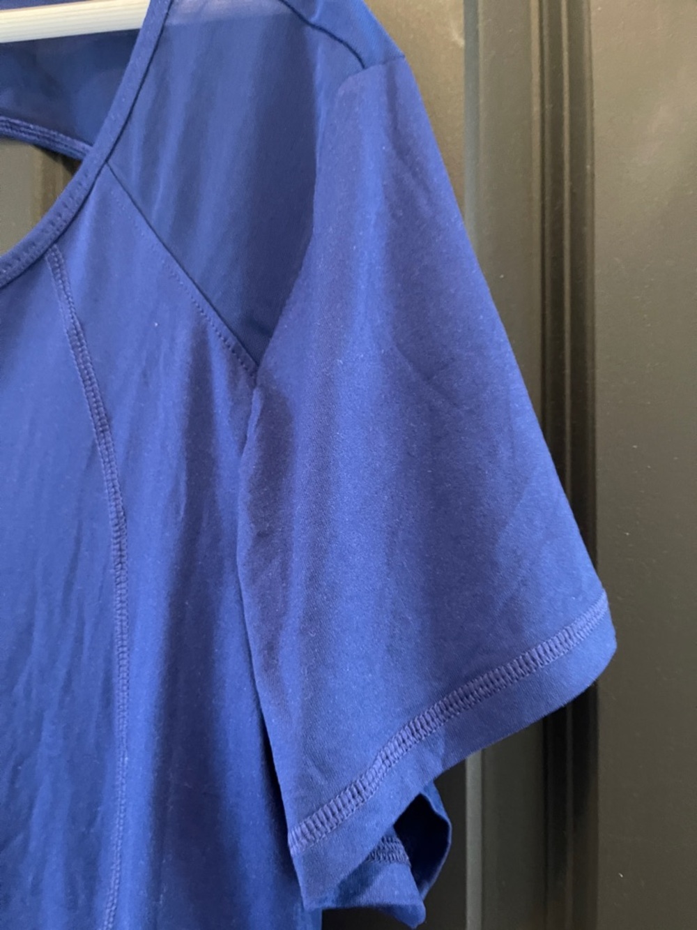 90 Degree By Reflex Short Sleeve Scoop Neck Top - Royal Blue - Picture 4 of 6
